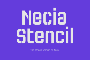 Necia Stencil Family Font
